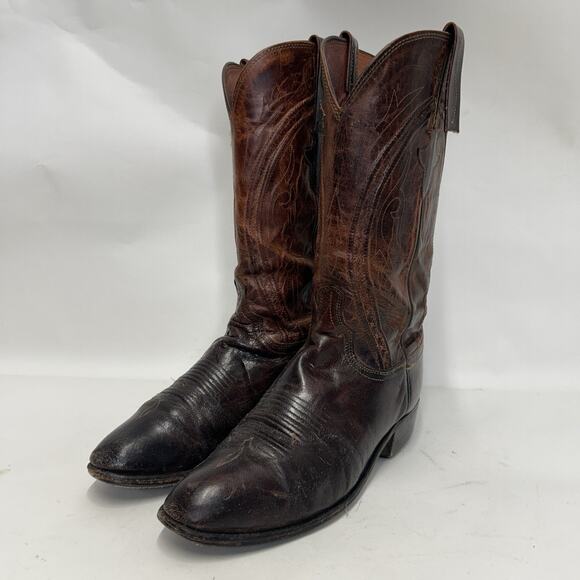 Vintage Lucchese Western Cowboy Boots Goat “Brown” main image 8
